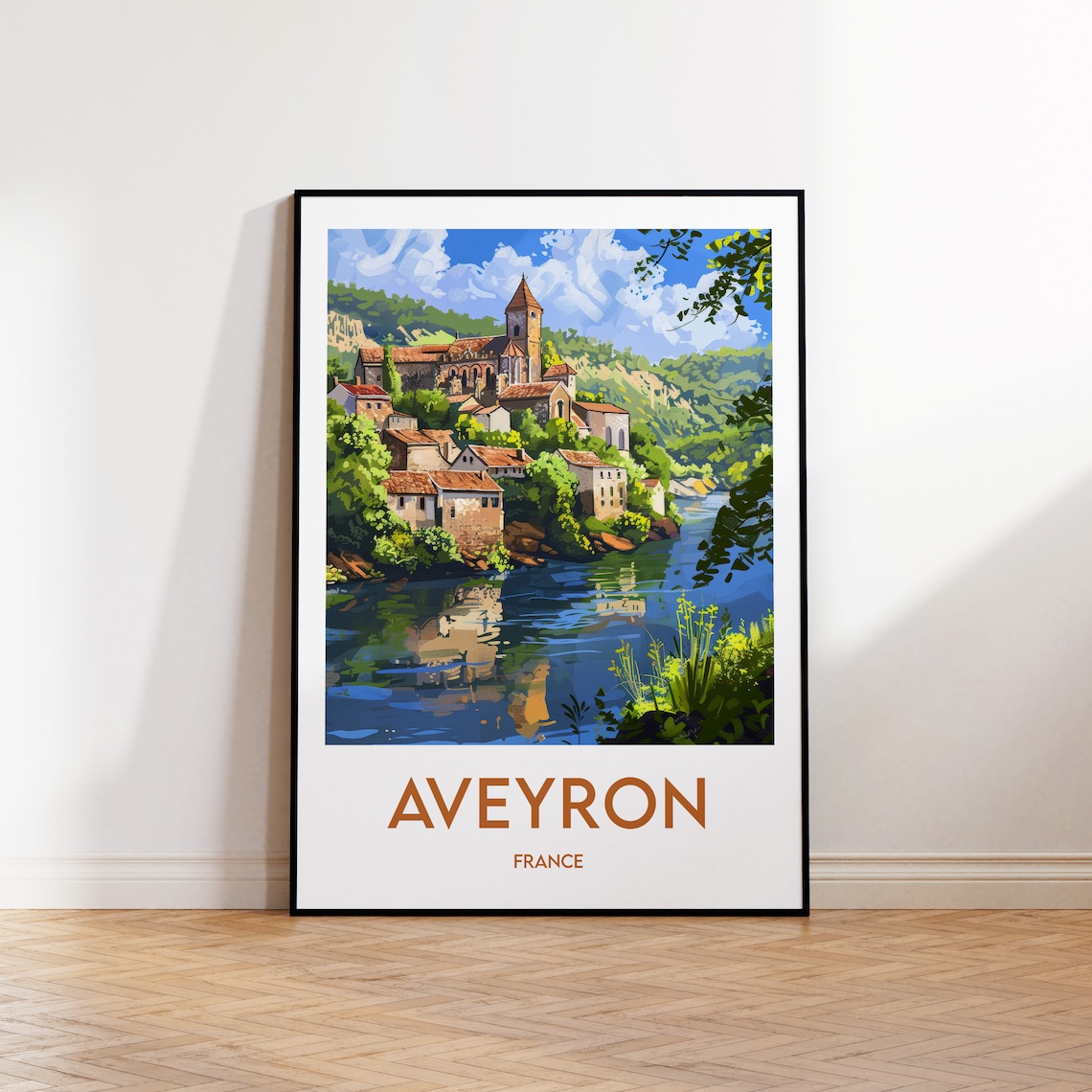 Aveyron France Vintage Travel Poster Art Print