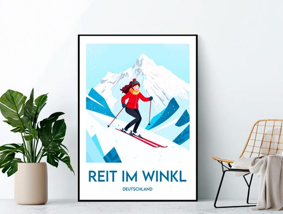 Reit Im Winkl Poster Ski Art Print Germany Station Deutschland Gift