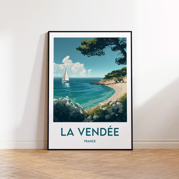 Vende Poster Art Print France Illustration Yeu Island Gift Vintage Travel