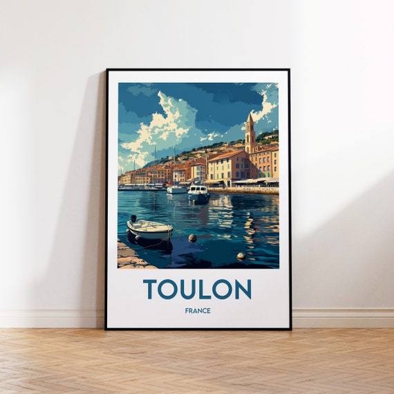 Toulon Poster Art Print France Illustration Gift Vintage Travel
