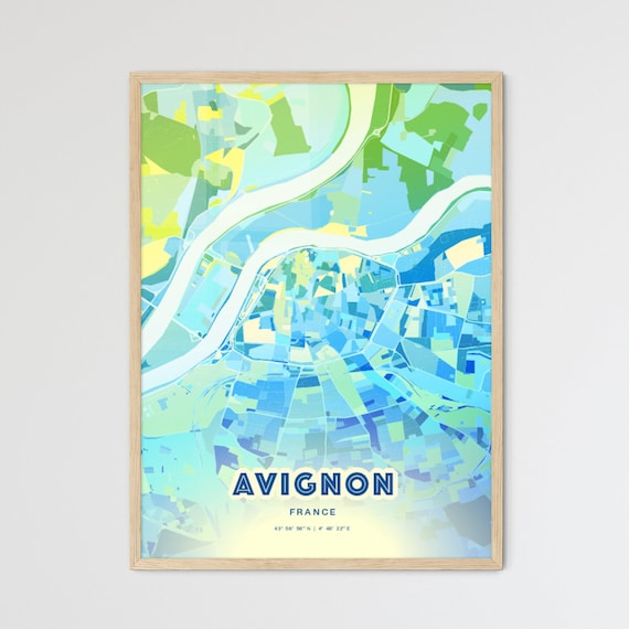 Avignon France Customizable City Map Poster For Home Wall Decor