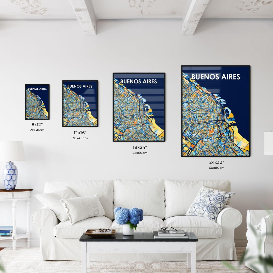 Buenos Aires Argentina Colorful Modern City Street Map Travel Decor Poster - Image 3