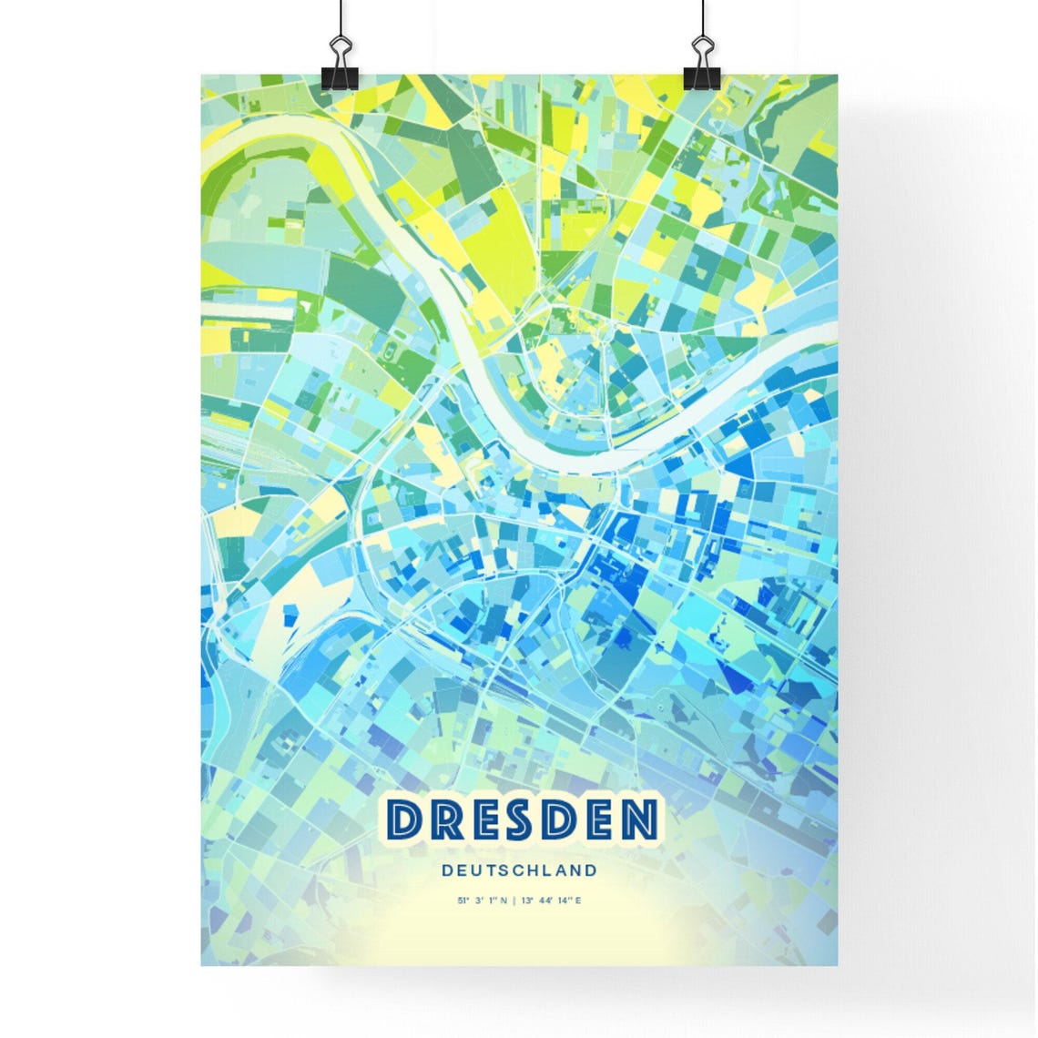 Dresden Germany Customizable City Map Poster For Home Wall Decor - Image 2