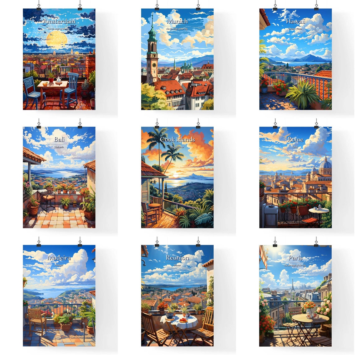 On the Roofs of an Italian City Cathedral Domes Skyline Poster - Image 2