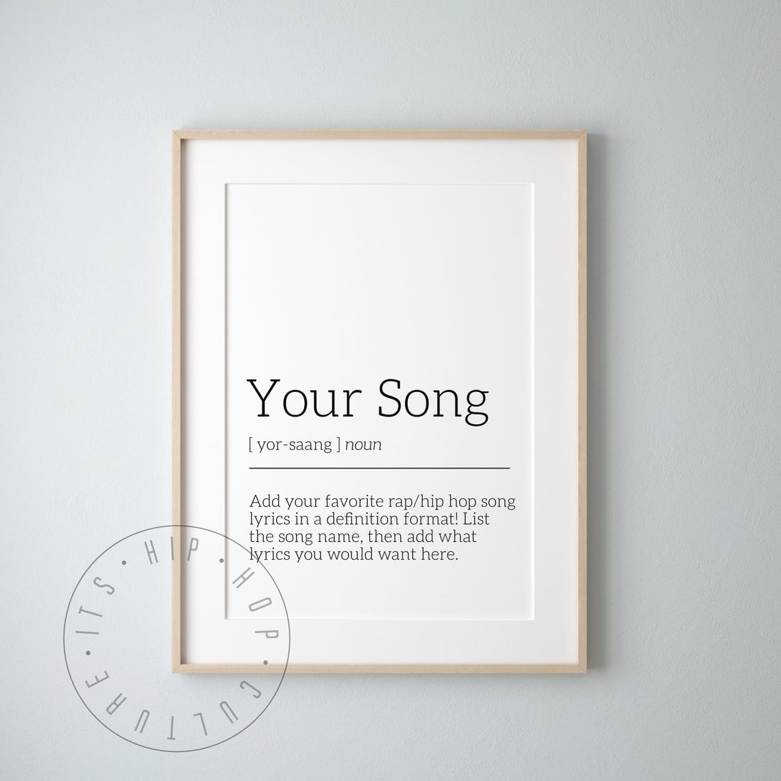Custom Lyrics Poster Custom Hip Hop Lyrics Print Custom Rap Lyrics Poster Custom Definition Personalized Quote Personalized Lyric Print - Image 4