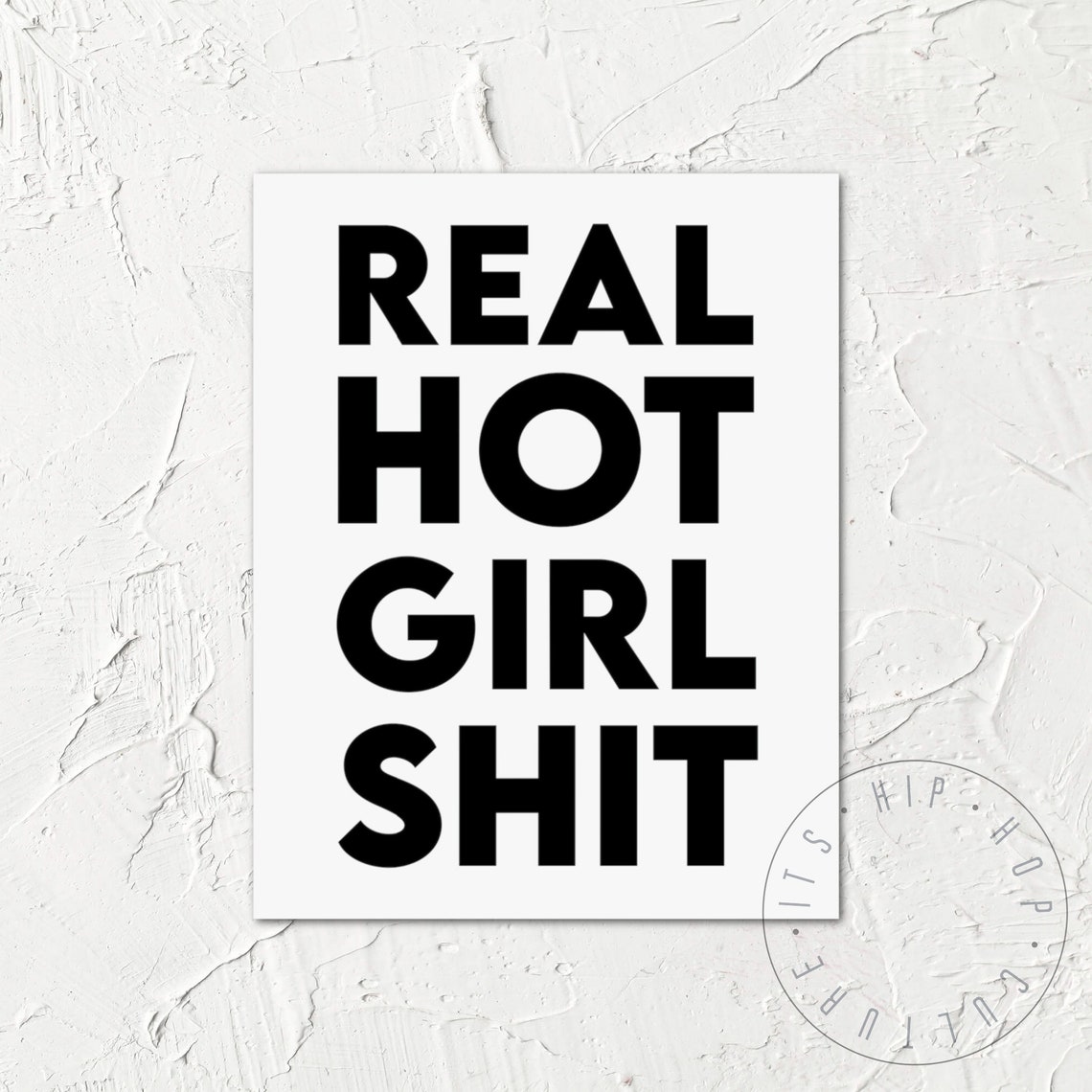 Real Hot Girl Rap Lyrics Poster Print Hip Hop Song Rapper Poster Hip Hop Poster Rap Lovers Hip Hop Lovers Rapper Lovers Print Rap Fan Art - Image 4