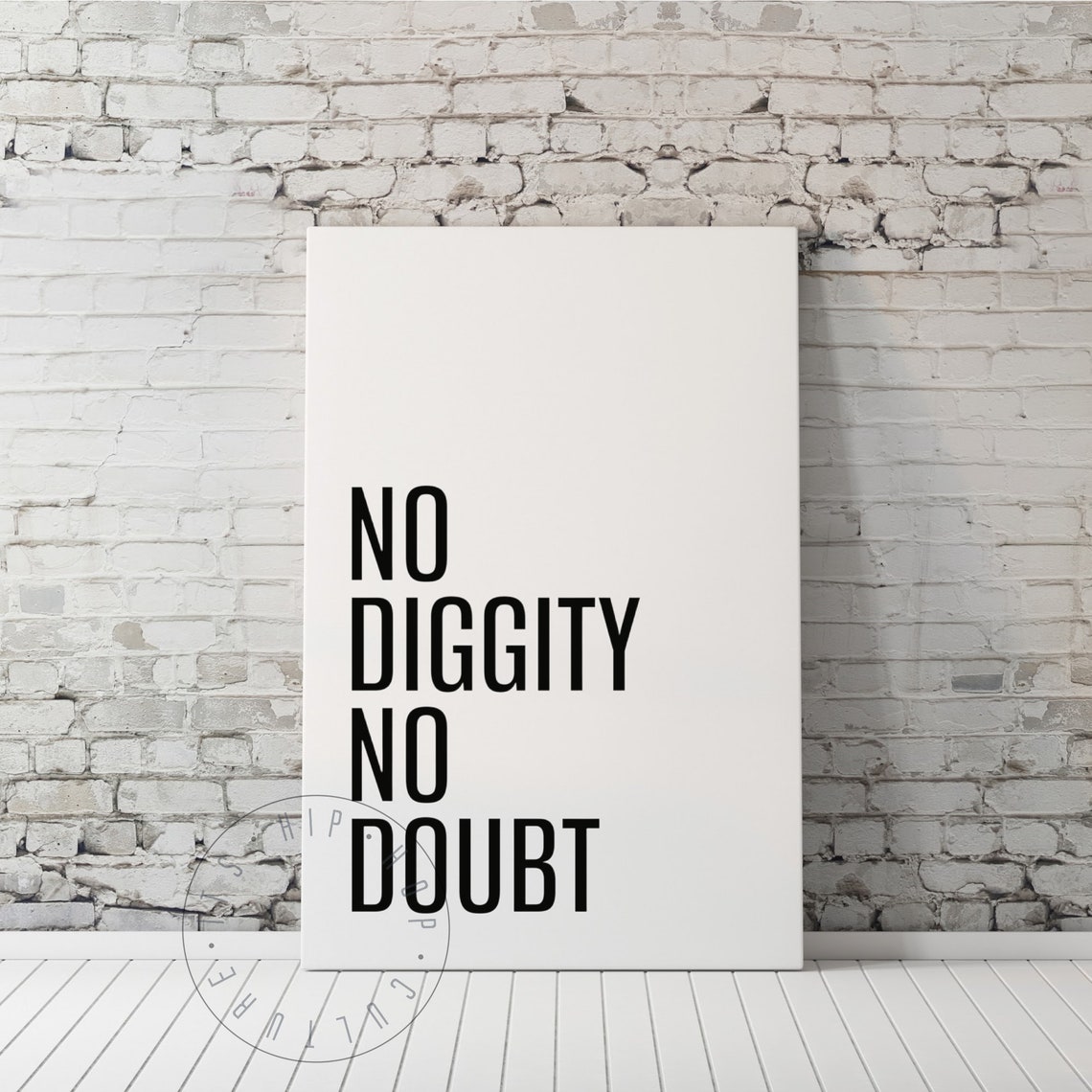 No Diggity No Doubt Classic Hip Hop Lyrics Minimalist Poster