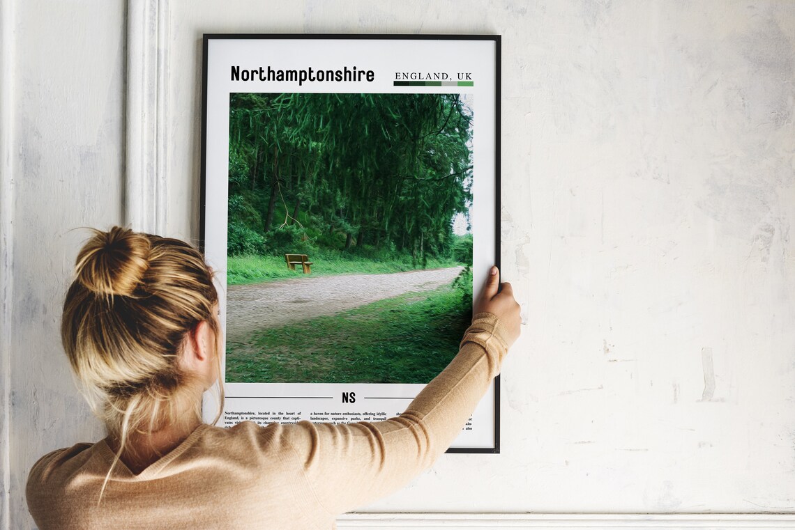 Northamptonshire Poster Northamptonshire Print Northamptonshire Wall Art Europe Photo Europe Poster Europe Print Travel Poster - Image 2