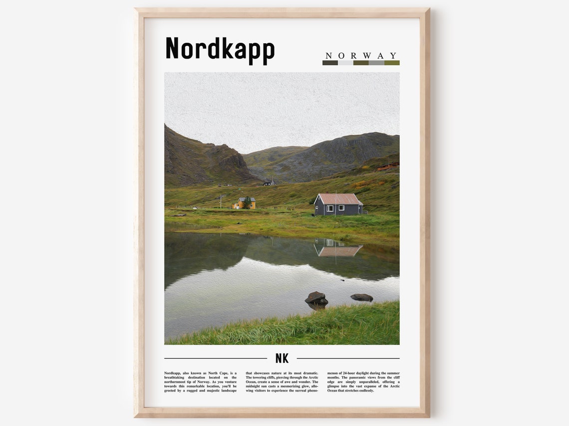 Nordkapp Poster Nordkapp Print Nordkapp Wall Art Europe Photo Europe Poster Europe Print Travel Poster