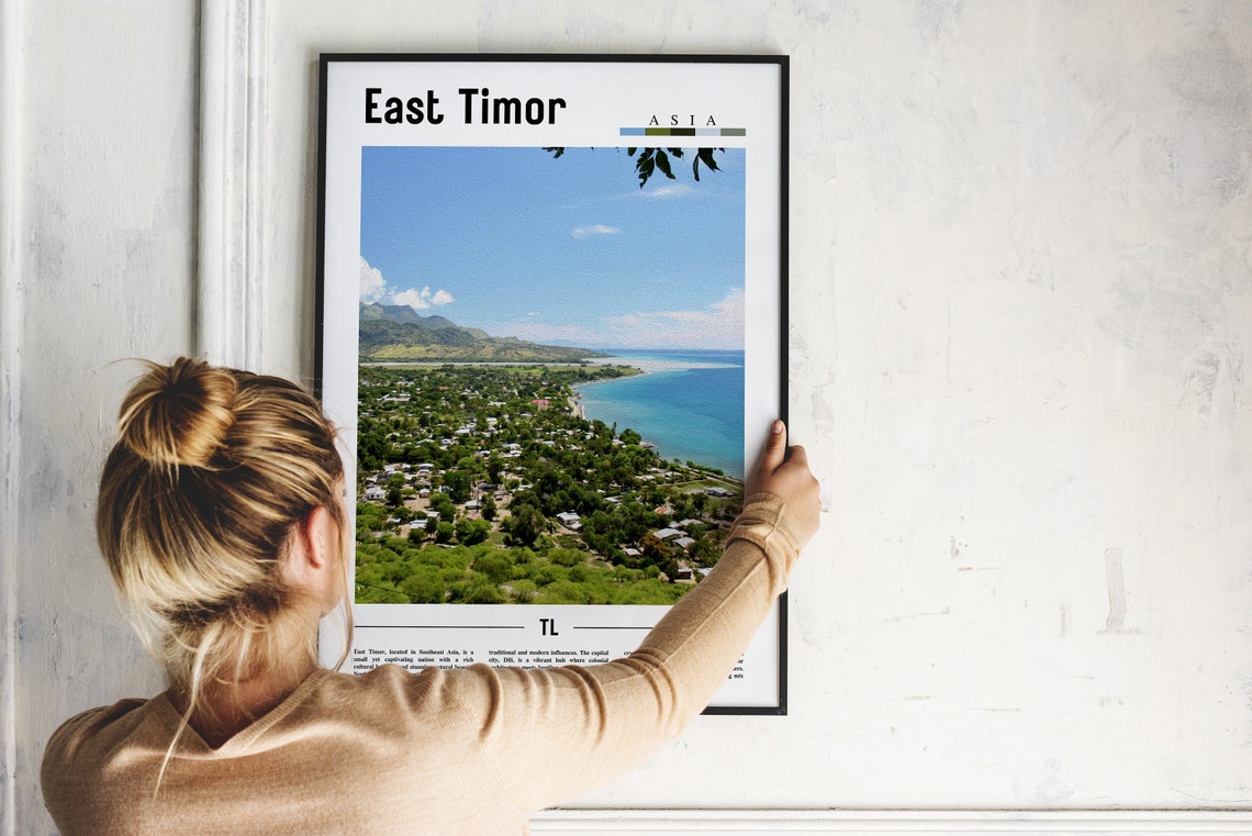 East Timor Poster East Timor Print East Timor Wall Art Asia Print Asia Poster Asia Photo Minimal Travel Poster - Image 2