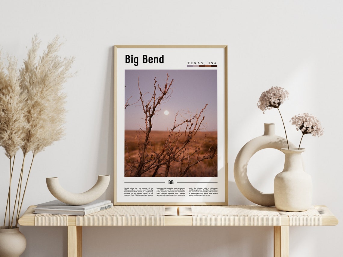 Big Bend Poster Big Bend Print Big Bend Wall Art United States Photo United States Poster United States Print Travel Poster - Image 3