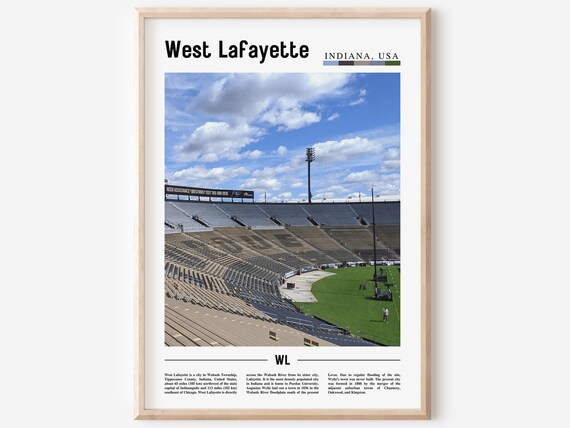 West Lafayette Indiana USA Football Stadium Grandstand Poster WL