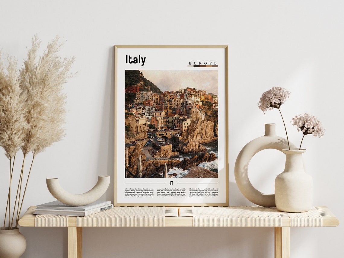 Italy Poster Italy Print Italy Wall Art Italy Photo Italy Poster Italy Print Italy Wall Art Minimal Travel Poster - Image 3
