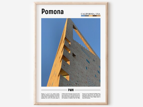Pomona California Modern Concrete Architecture Building Poster
