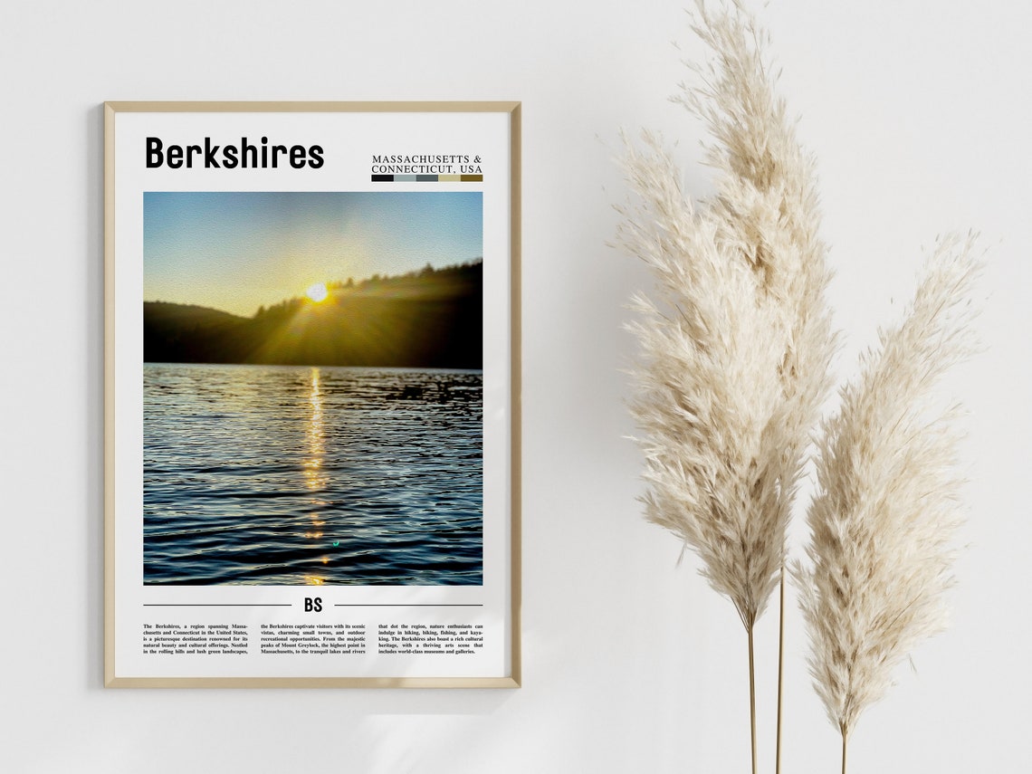 Berkshires Poster Berkshires Print Berkshires Wall Art United States Photo United States Poster United States Print Travel Poster - Image 2