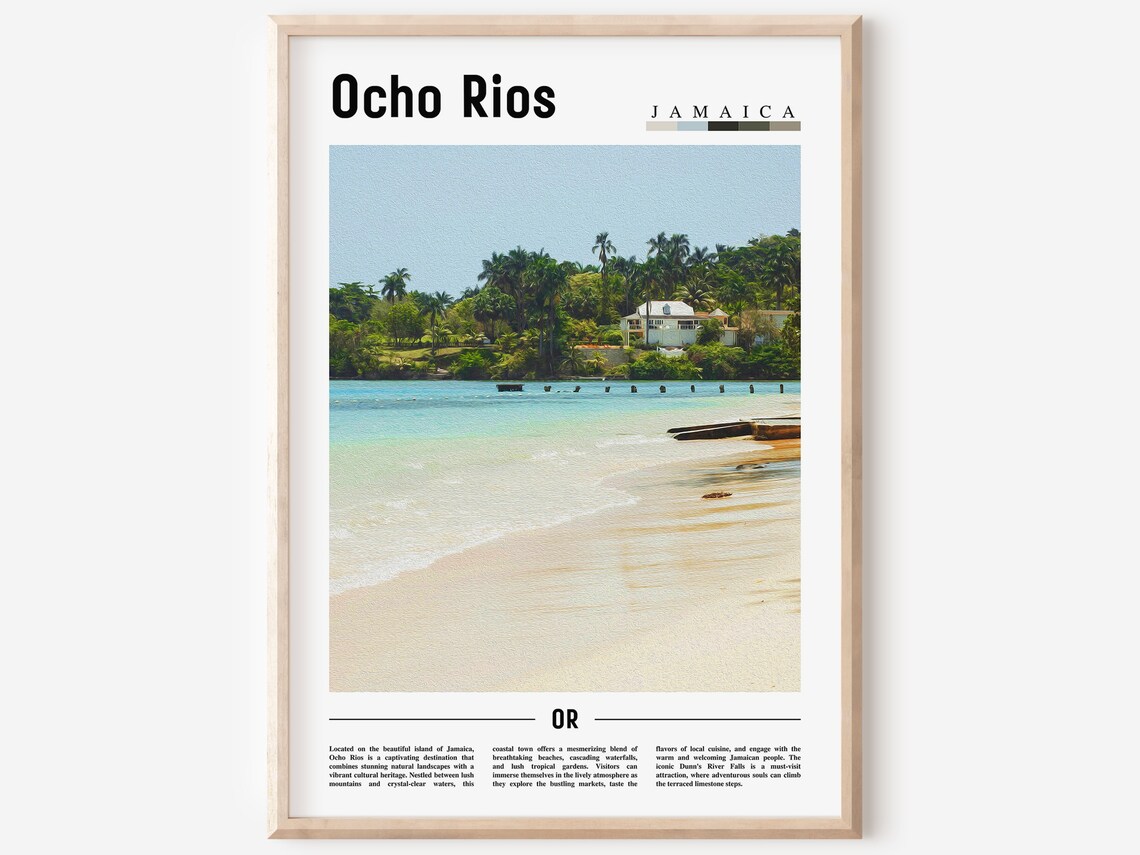 Ocho Rios Poster Ocho Rios Print Ocho Rios Wall Art Caribbean Photo Caribbean Poster Caribbean Print Travel Poster