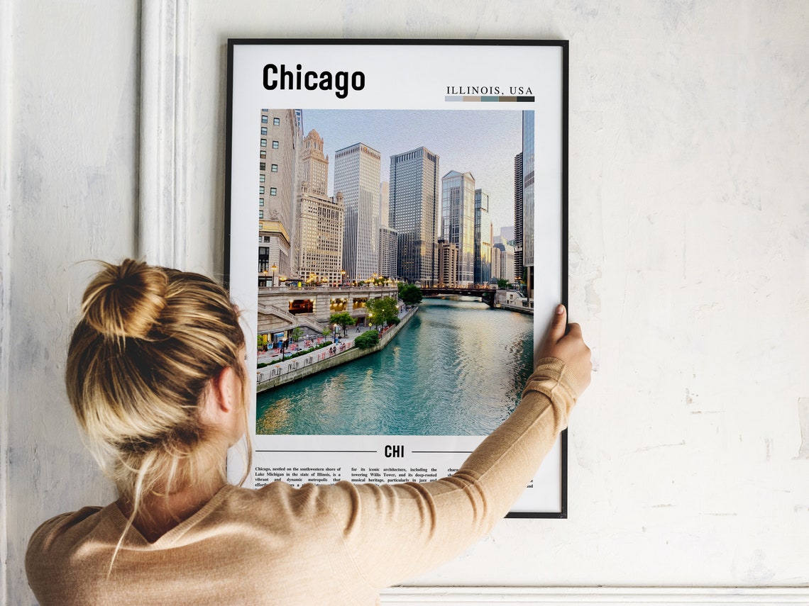 Chicago Print Chicago Poster Chicago Wall Art United States Photo United States Poster United States Print - Image 2