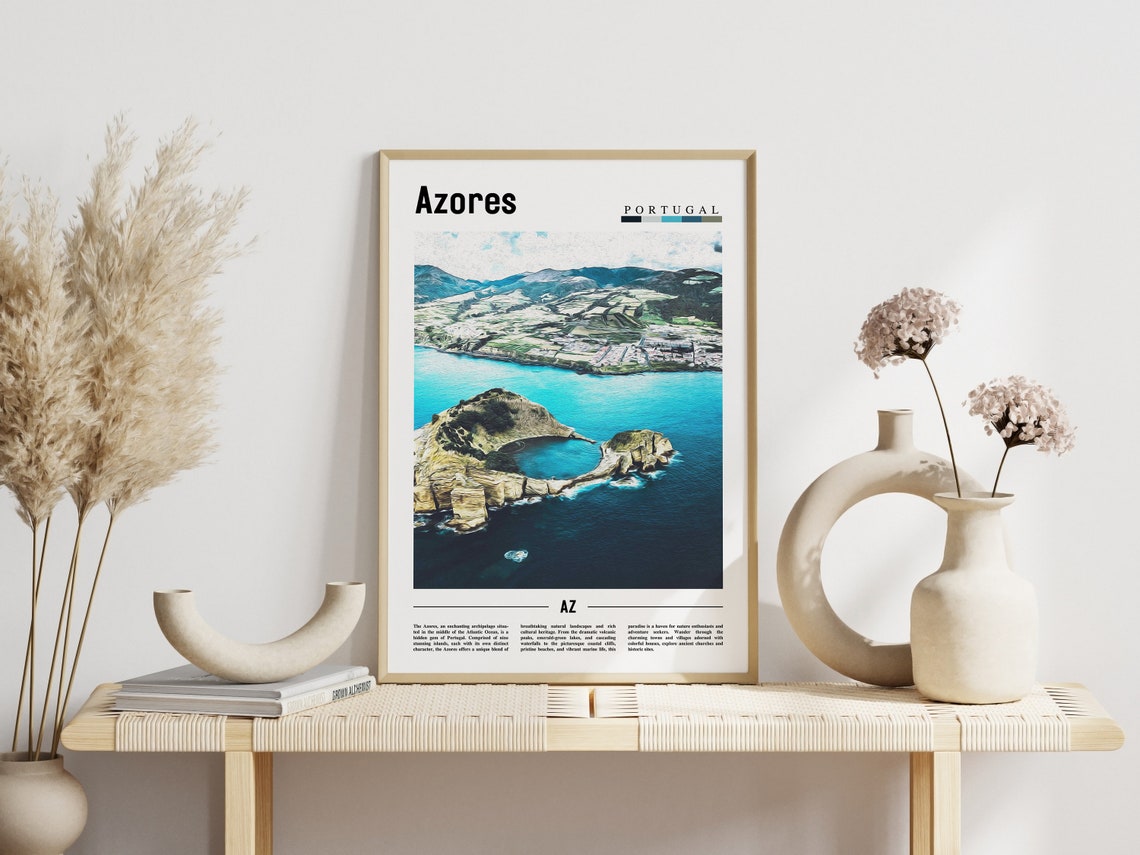 Azores Poster Azores Print Azores Wall Art Europe Photo Europe Poster Europe Print Travel Poster - Image 3
