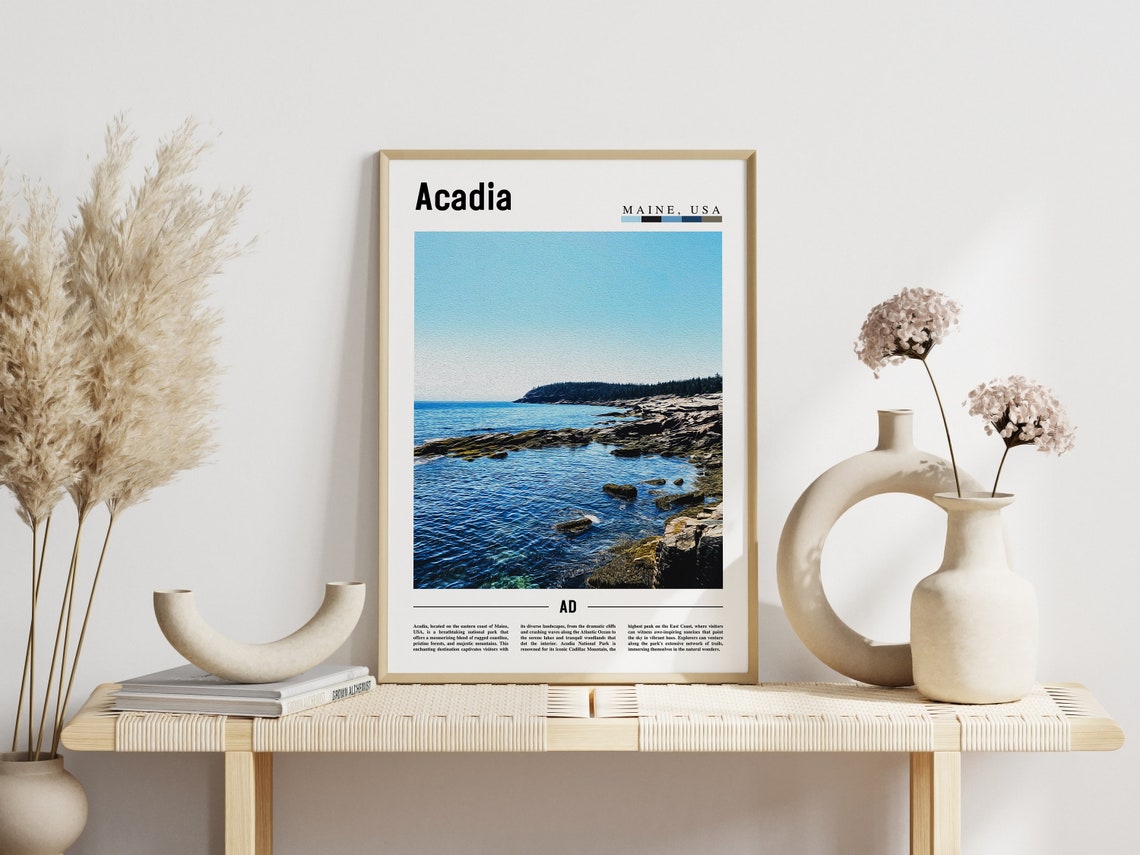 Acadia Poster Acadia Print Acadia Wall Art United States Photo United States Poster United States Print Travel Poster - Image 3