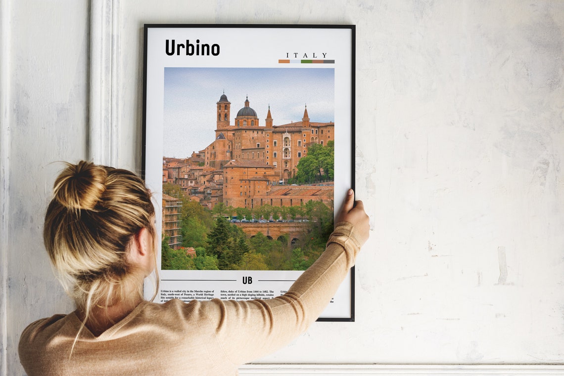Urbino Print Urbino Poster Urbino Wall Art Italy Poster Italy Print Italy Wall Art Minimal Travel Poster - Image 2
