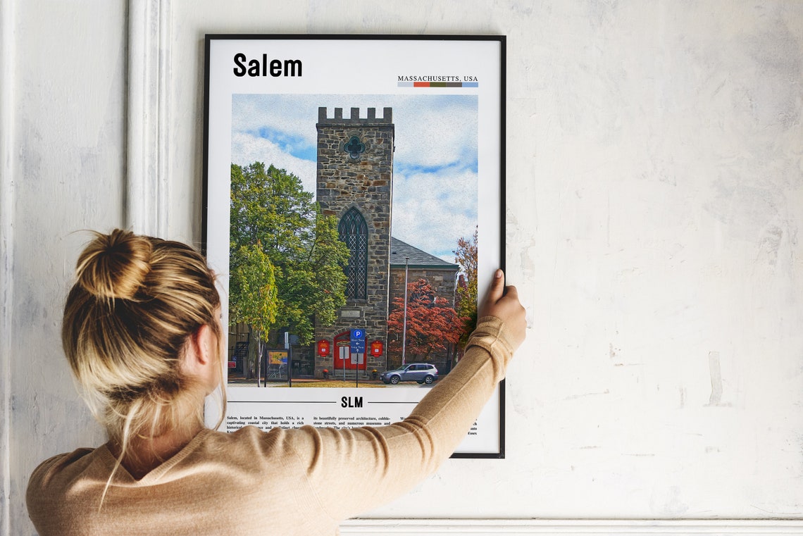 Salem Poster Salem Print Salem Wall Art United States Photo United States Poster United States Print Travel Poster - Image 2