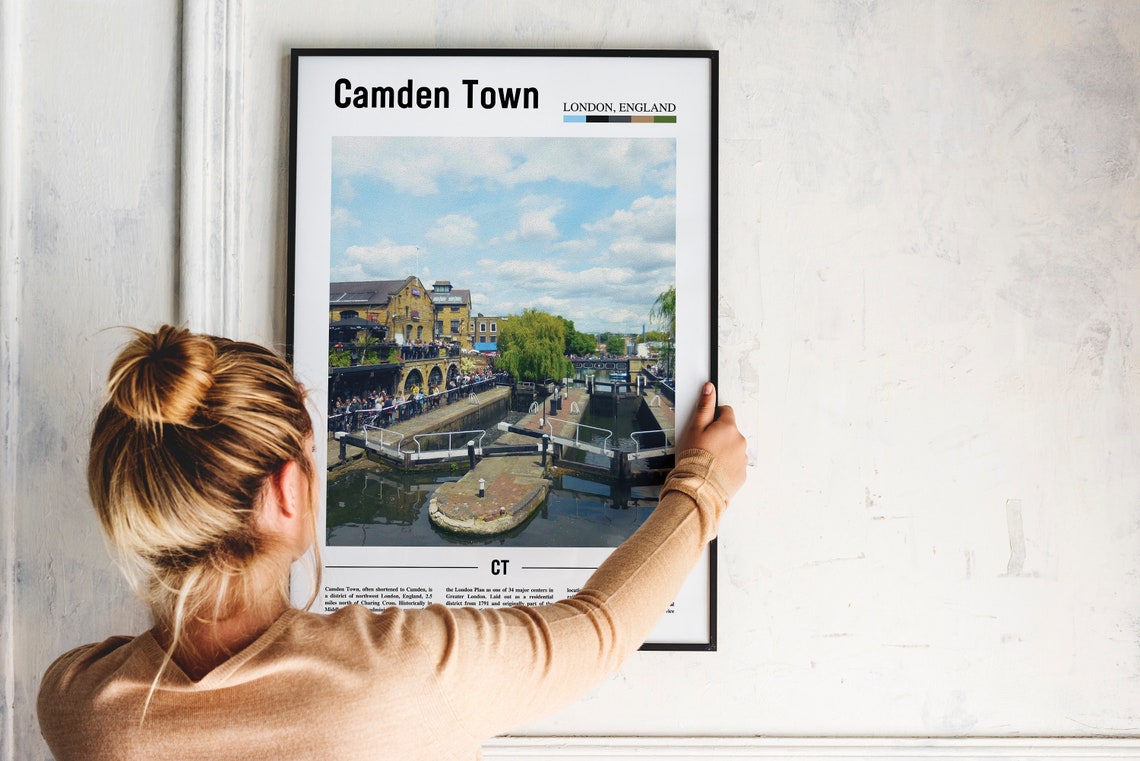 Camden Town Print Camden Town Poster Camden Town Wall Art Oil Painting Poster City Print City Artwork Travel Artwork Travel Wall Art - Image 2