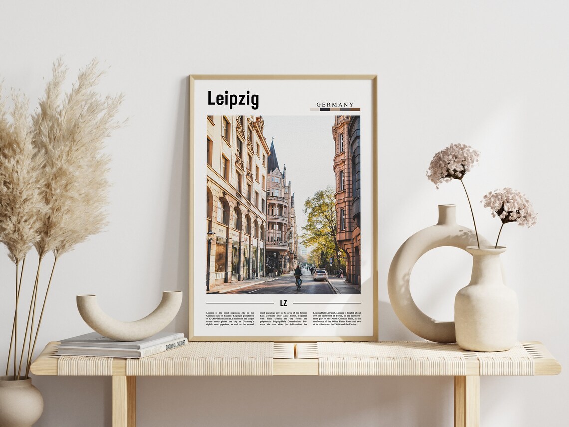 Leipzig Germany Historic Street Architecture Iconic Travel Poster - Image 3