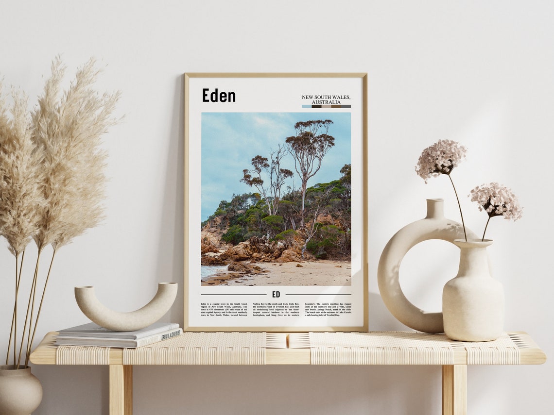 Eden Print Eden Poster Eden Wall Art Minimal Travel Print Minimal City Poster Travel Destination Colorful City Print Oil Painting Poster - Image 3