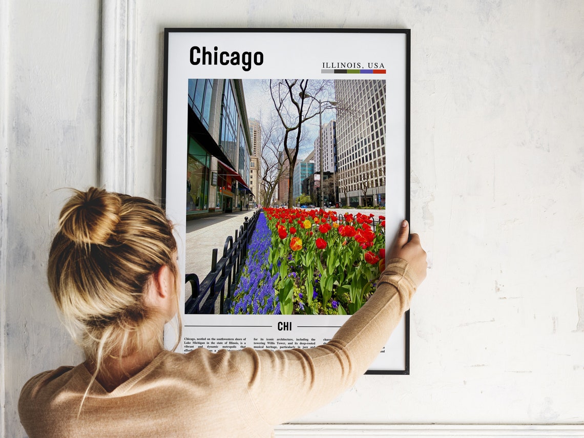 Chicago Print Chicago Poster Chicago Wall Art United States Photo United States Poster United States Print - Image 2