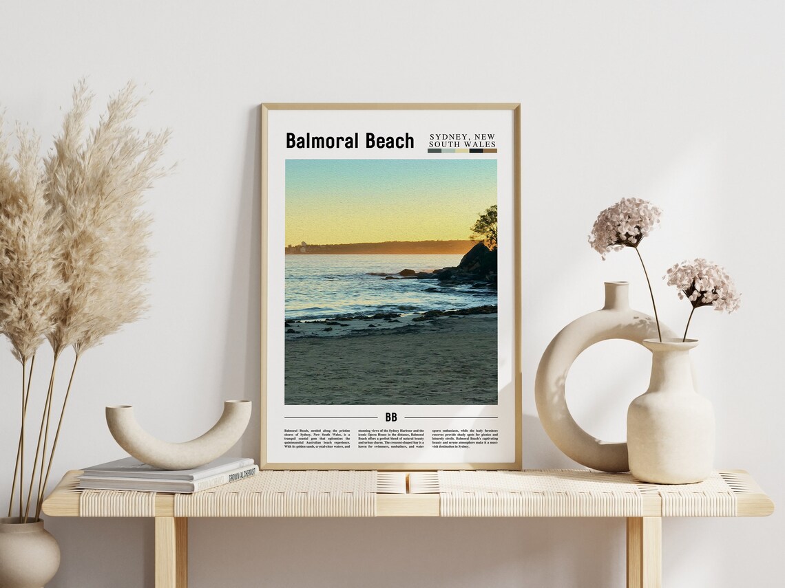 Balmoral Beach Sydney New South Wales Sunset Bay Photo Poster - Image 3
