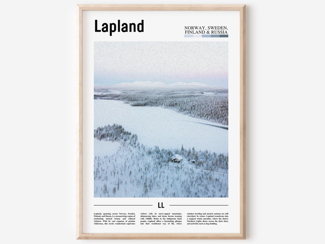 Lapland Norway Sweden Finland Snowy Arctic Wilderness Poster