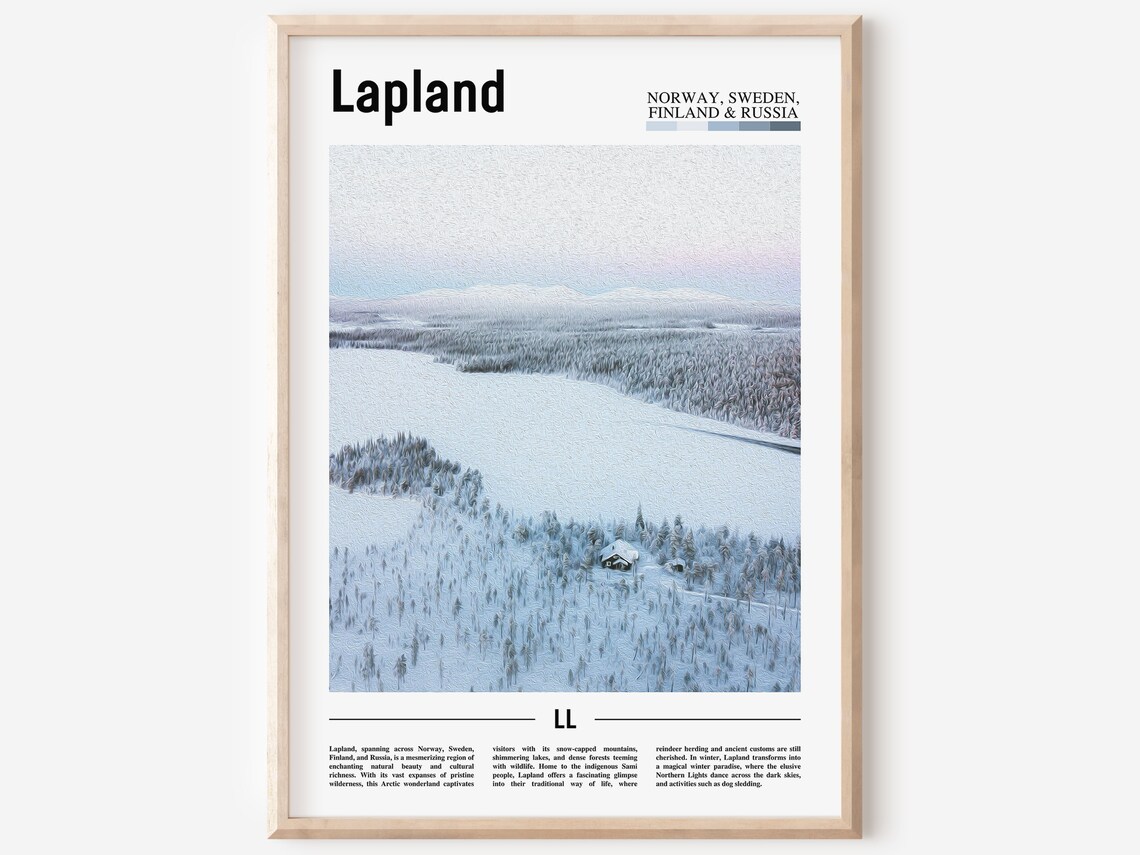 Lapland Poster Lapland Print Lapland Wall Art Europe Photo Europe Poster Europe Print Travel Poster