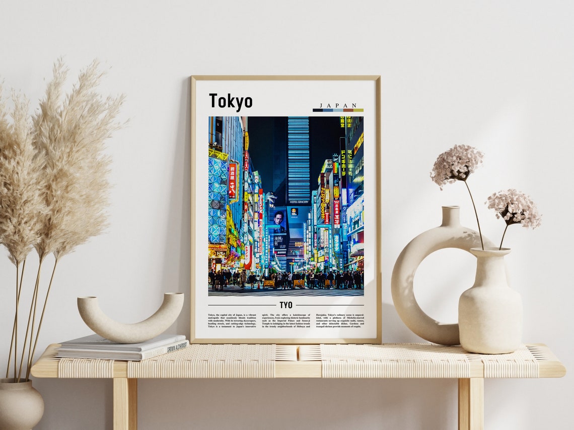 Tokyo Poster Tokyo Print Tokyo Wall Art Asia Print Asia Poster Asia Photo Minimal Travel Poster - Image 3