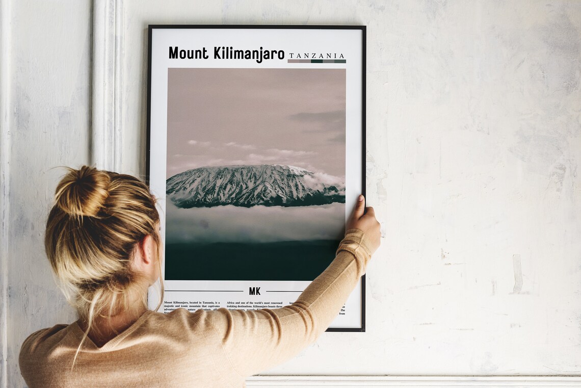 Mount Kilimanjaro Tanzania Snow Capped Peak Africa Travel Poster - Image 2