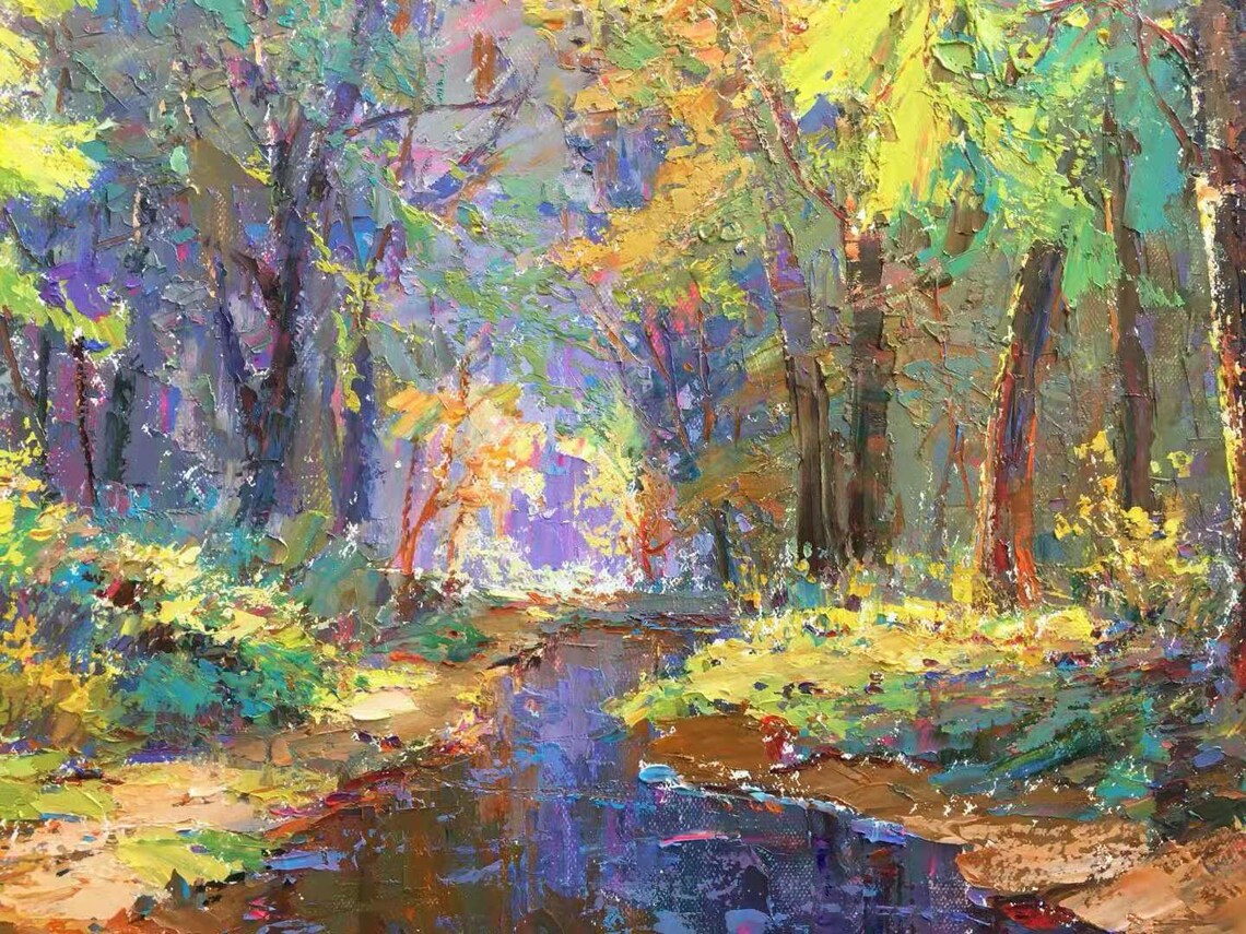 Impression Oil Painting Scenery Art Print - Image 4