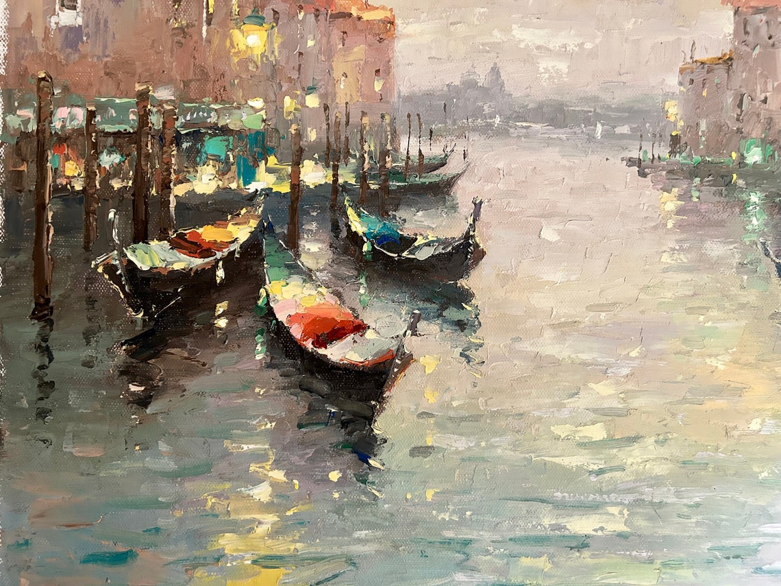 Venice Grand Canal Dusk Basilica Domes Gondolas Travel Poster - Image 4