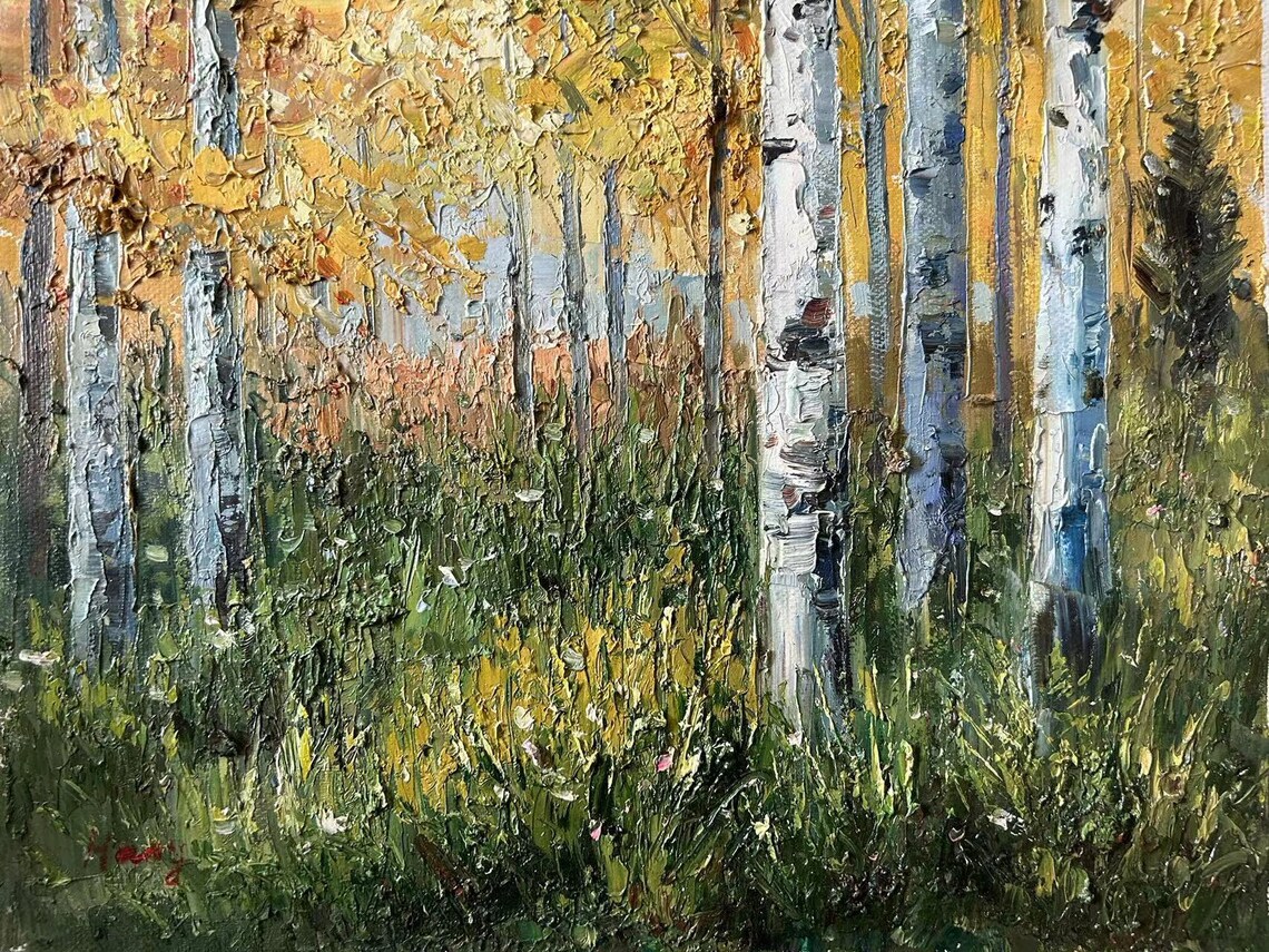 Impression Landscape Oil Painting, Boho Decor - Image 5