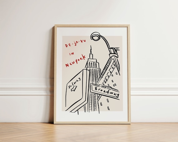 De Ja Vu In New York Ink Bleed City Poster