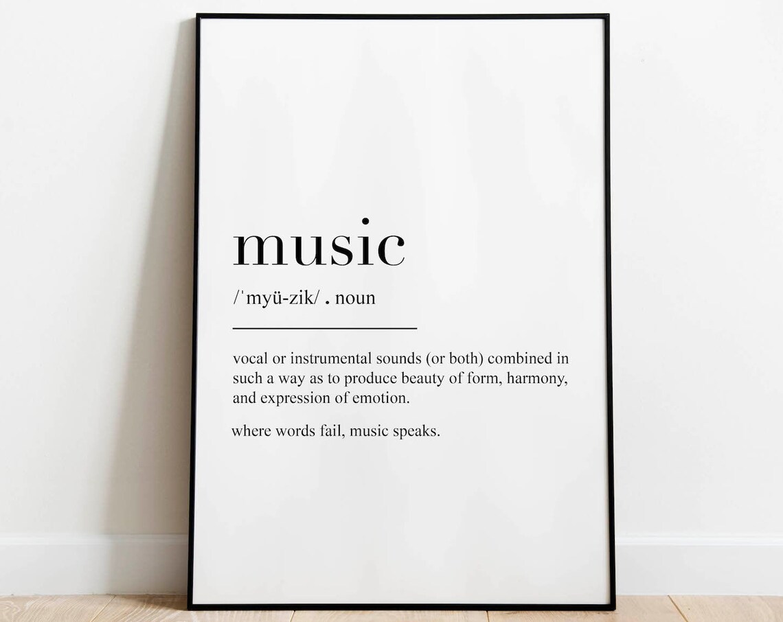 Minimalist Music Definition Poster Print - Image 2