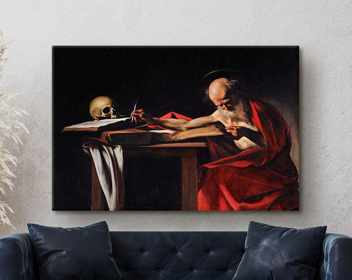 Saint Jerome Writing, Caravaggio Art Print
