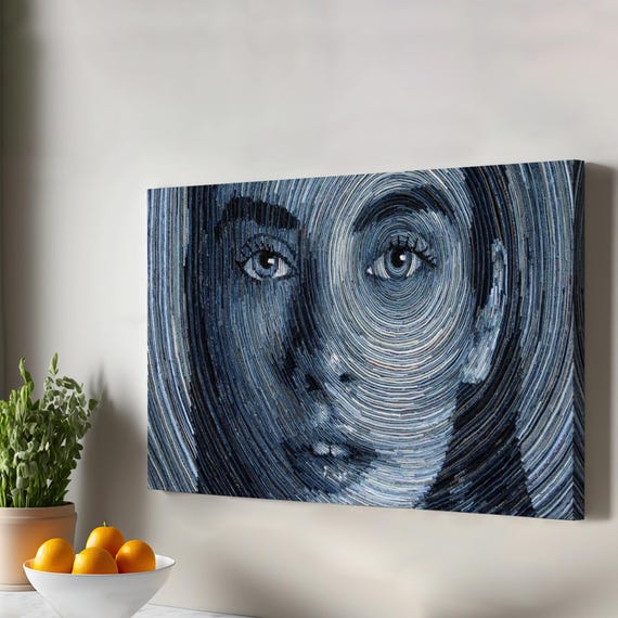 Surreal Woman Decorative Wall Art Canvas Housewarming Gift Modern Decor Print