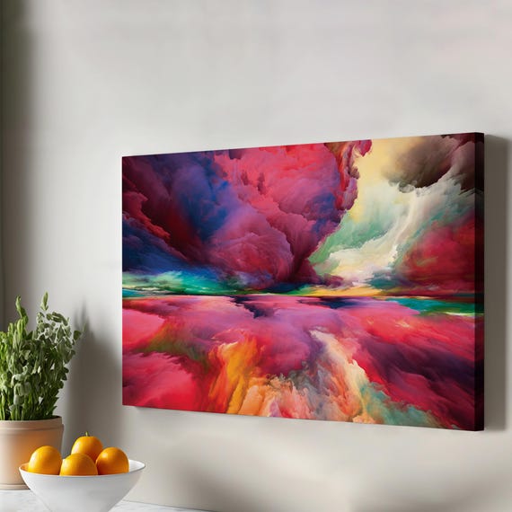 Imagination Clouds Decorative Canvas Wall Art Abstract Modern Decor Housewarming Gifts Large