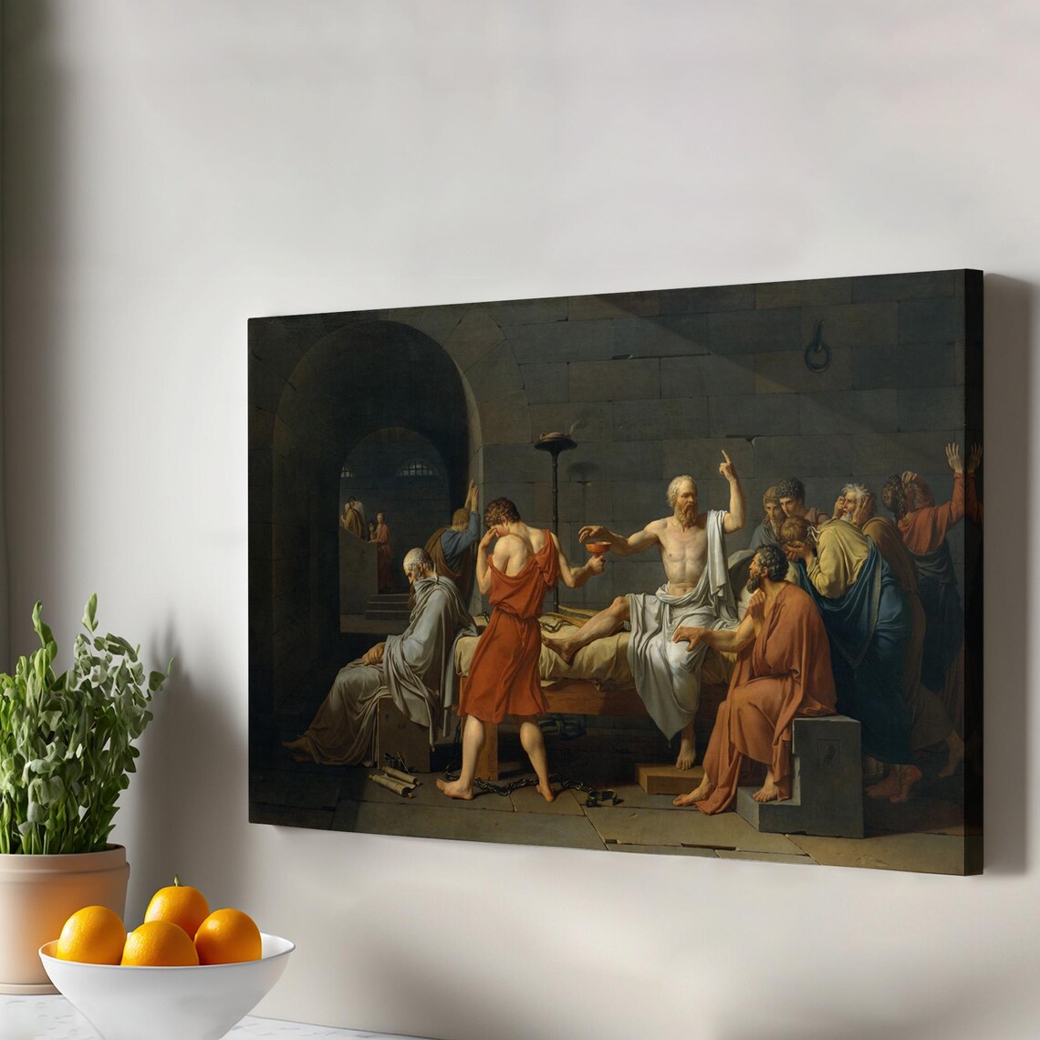 The Death of Socrates Jacques Louis David Classic Painting Poster