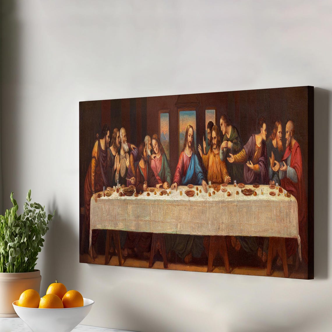 The Last Supper Jesus And Disciples Classical Painting Print