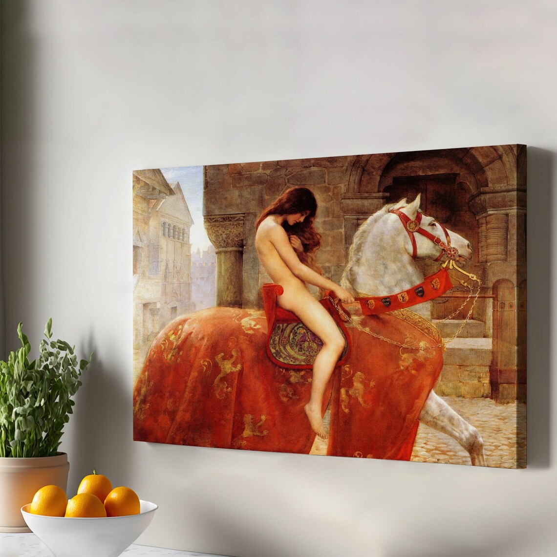 Lady Godiva Art Print, Modern Portrait Decor