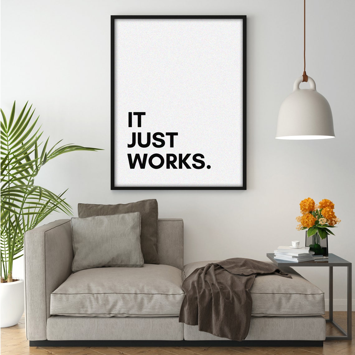 It Just Works Wise Inspirational Quote Poster Print Minimalist Wall Art Positive Office Home Bedroom Decor - Image 2