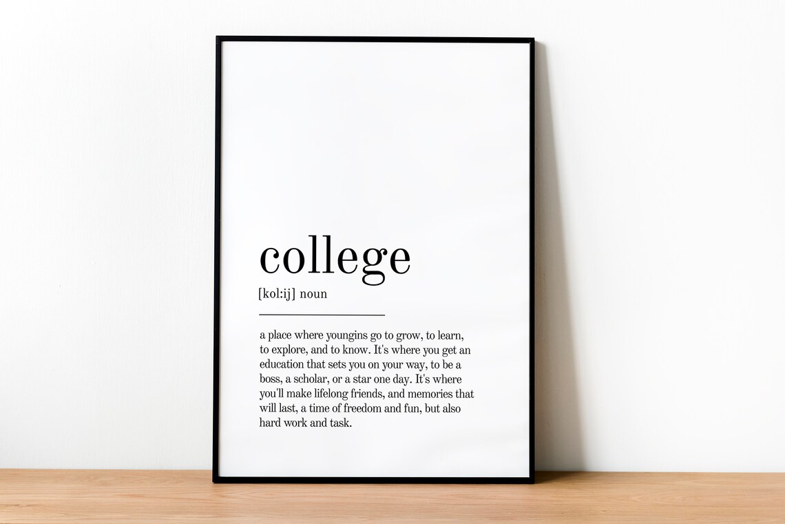 College Definition Print, Minimalist Modern Art Print - Image 2