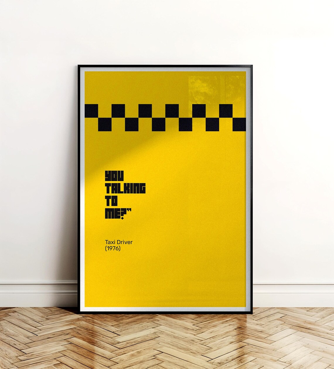 Taxi Driver 1976 You Talking to Me Yellow Minimalist Movie Quote Poster