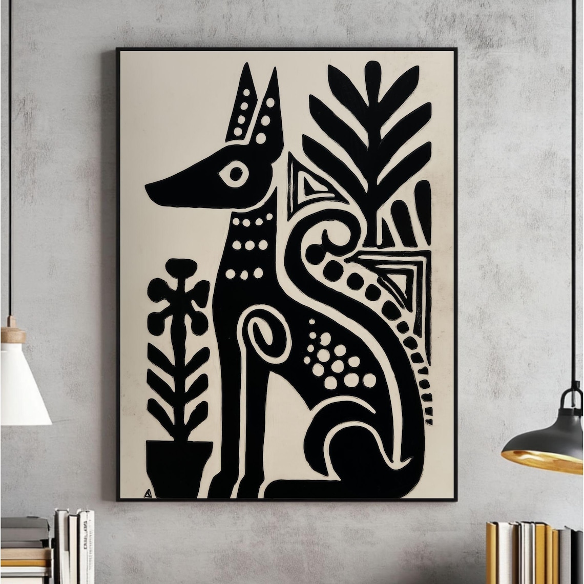 Traditional Mexican Folk Art Poster, Vintage Culture