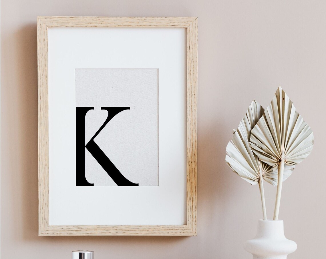 Letter K Minimalist Letter Art, Alphabet Print - Image 5